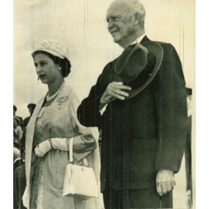 Queen Elizabeth II and President Eisenhower- Vintage Photograph  