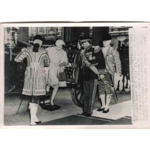 Queen Elizabeth II and Shah- Vintage Photograph
