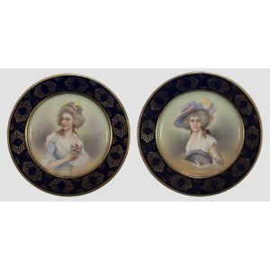 Pair of Decorated Plates