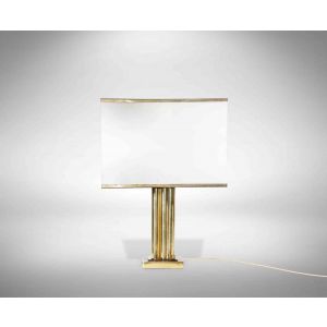 Brass Table Lamp by Romeo Rega