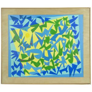 Abstract in Yellow and Blue