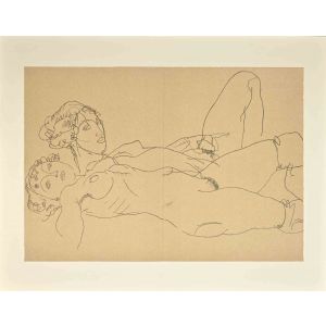 Two Reclining Nude Girls