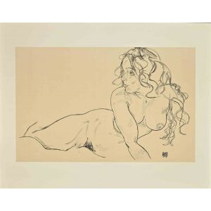 Reclining  Nude With Raised Torso