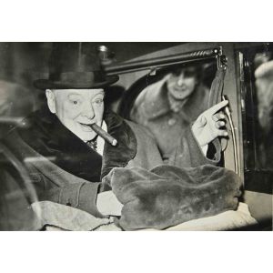 Winston Churchill - Vintage b/w Photo  