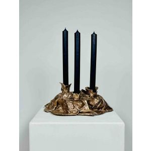 Candleholder “CANDELABRO ISOLA” in Bronze