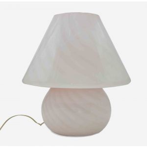 Vintage Table Lamp in Pink Glass, Murano 