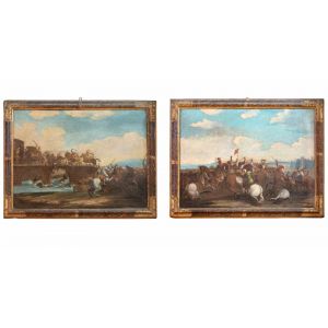 Pair of Battle Scenes