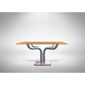 Vintage Chromed Table by Guido Faleschin