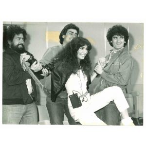 Loredana Berté, Massimo Troisi and Lello Arena  - Vintage Photo    