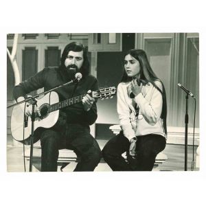 Francesco Guccini and Romina Power - Vintage Photograph