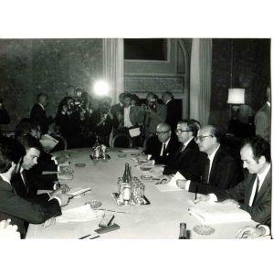 Meeting between Bettino Craxi and Felipe Gonzalez 