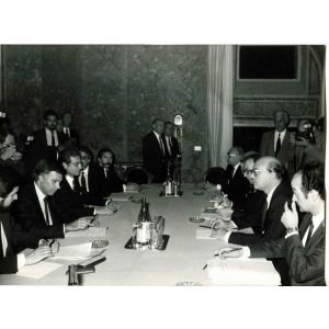 Meeting between Bettino Craxi and Felipe Gonzalez