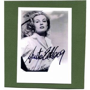 Portrait of Anita Ekberg, with hand signature