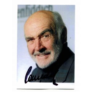 Portrait of Sean Connery with Hand Signature