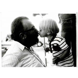 Sergio Leone Kissing his daughter