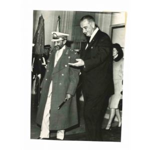 Haile Sellassie and Lyndon B. Johnson