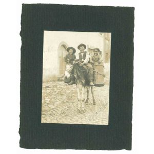 The Old Days - Father and Children  Riding  