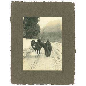 The Old Days - Woman on the Snowy Road