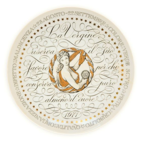 Virgo - from Zodiac Plate Series by Piero Fornasetti - Design and Decorative Object