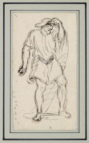 Male Figure by Adolphe-Félix Cals - Modern Artwork