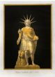 B. Nocchi, D. Cunego, Statua radiata dal Sole, Hand-watercolored Etching, Rome, 1821.