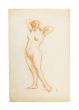 Naked Woman by Oswald Heidbrink -Modern Artwork