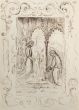 "Sacred Scene" is an original drawing in tempera and pen on paper, realized by an Anonymous Artist of the XX Century . 