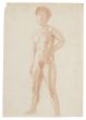 "Nude" 1930's is an original drawing in sanguine, realized by an Anonymous Artist of the XX Century . 