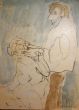 Couple by Mino Maccari - Modern Artwork 