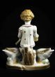 Child with Geese Porcelain Centerpiece