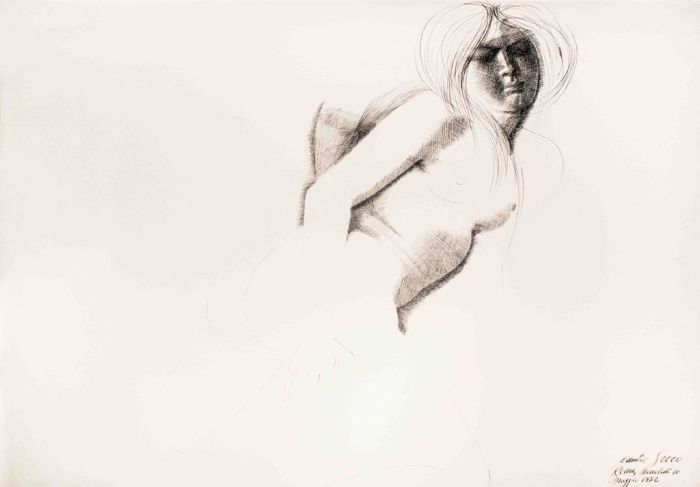 Modern Art, Artwork, Drawing, Emilio Grecon Nude, Woman