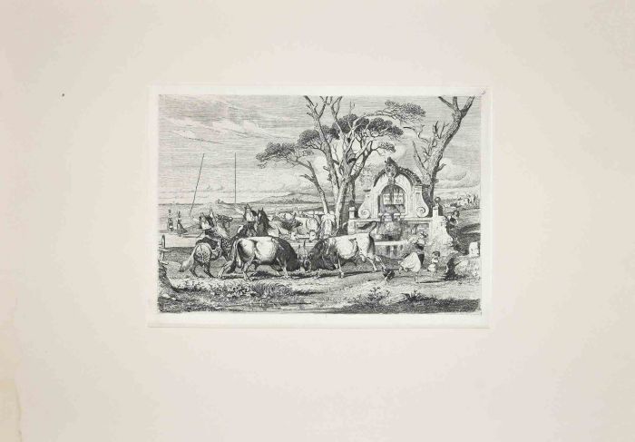 The Bulls' Fight in  Roman Countryside