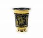 Small Gilded & Blue Vase in the Style of Piero Fornasetti