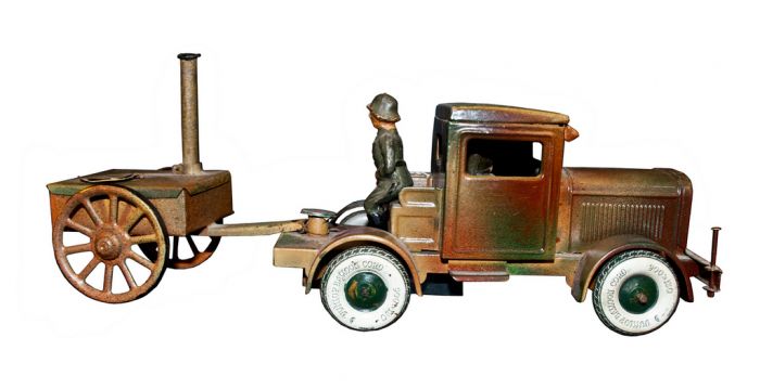 Military Toy Truck and Trailer - Decorative Objects