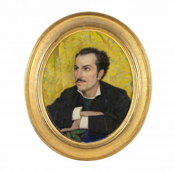Portrait of Young Man with Mustache