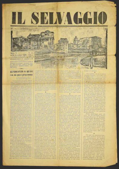 "Il Selvaggio no.24- 1928", Illustrated by Mino Maccari- Art Magazine