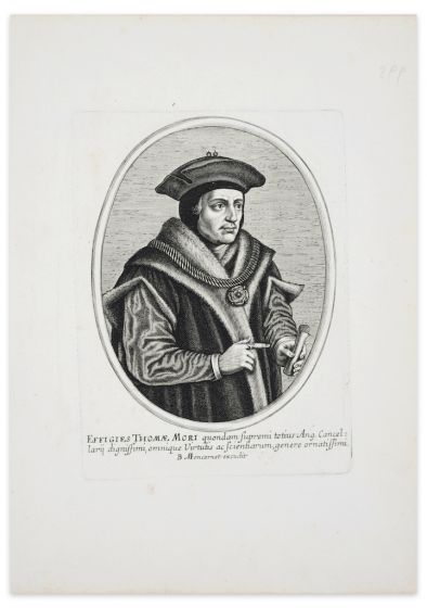"Portrait of Mori" by B. Moncernet - Old Master Artwork