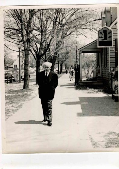 Toscanini Walking in Williamsburg - American Vintage Photograph