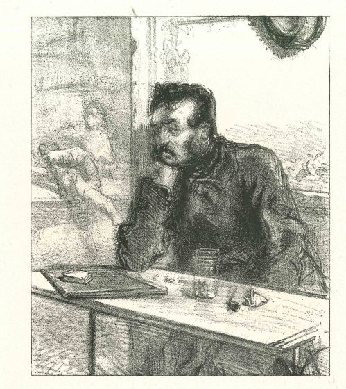 Paul Gavarni - The Pensive Man - Modern Art