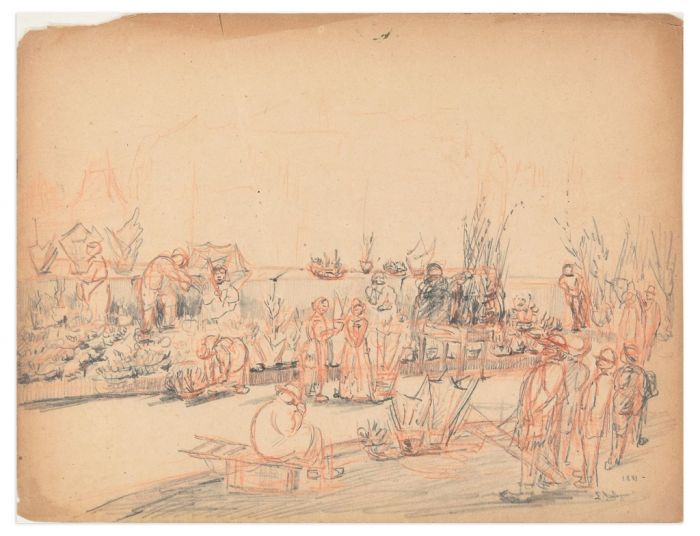 People in the Village - Modern Artwork 