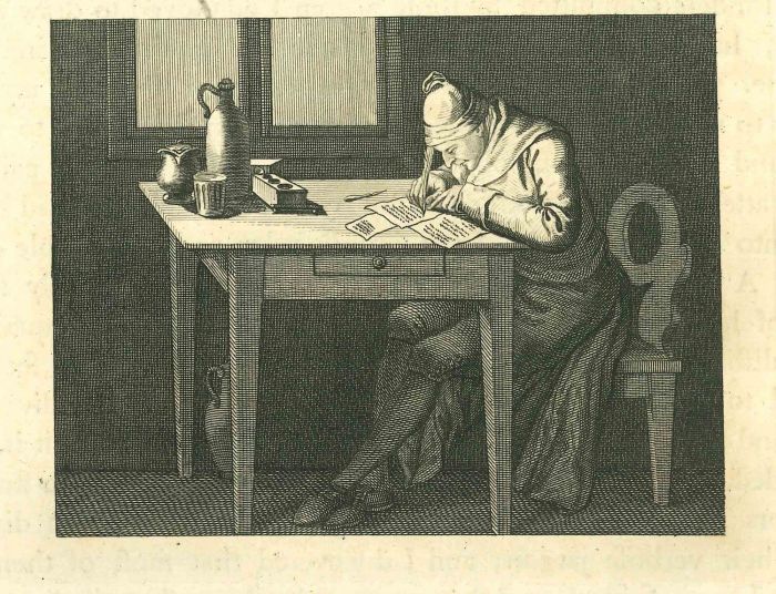 Portrait of Man while Writing 