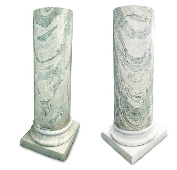 Pair of Ancient Marble Columns - Decorative Objects