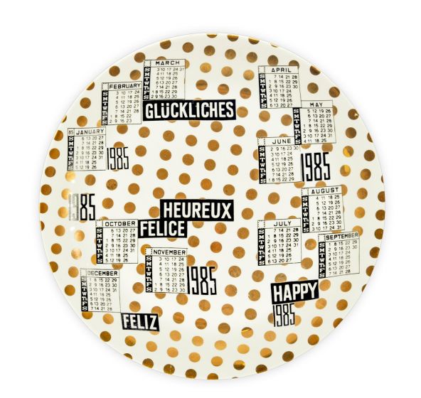 Happy 1985 Calendario by Piero Fornasetti -Decorative Design