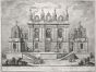 Giuseppe Vasi, Palace with Hunting of Bulls, Etching, 1775.