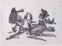 Landscape is an original etching realized by Fiorella Diamantini, in 1960.