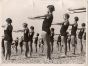 Swimmer Girls in Lines of Practice