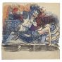 The Bed And The Portraits by Mino Maccari - Modern Artwork