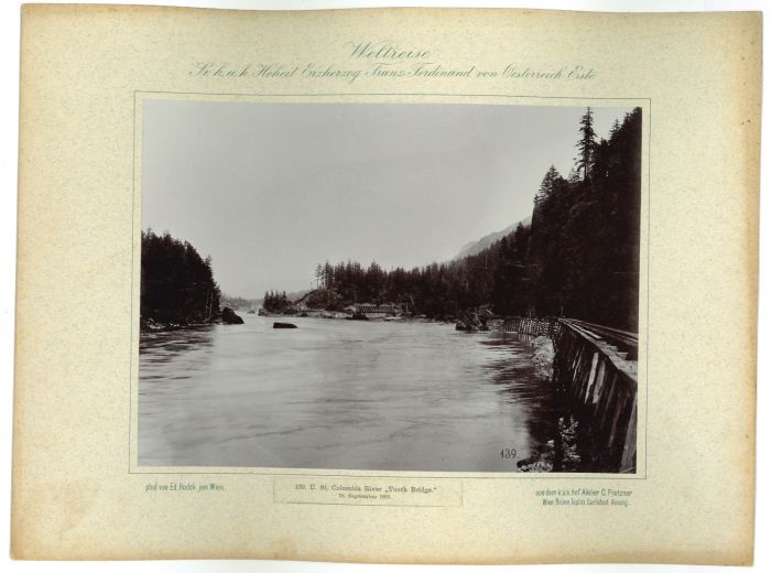 U. St. Columbia River - Tooth Bridge - 18 September 1893  by prince Franz Ferdinand von Osterreich Este - Artwork