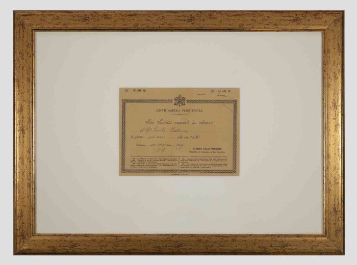 Vatican City Document - Invitation to Meet the Pope