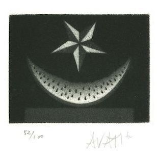 Watermelon and Star by Mario Avati -Contemporary Artwork